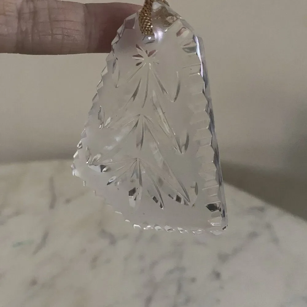 Waterford Crystal Christmas Ornament Tree With Candles Undated Excellent